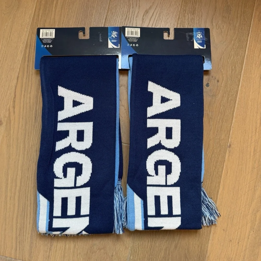 (2) AFA Argentine Football Association Soccer Scarf Vamos Argentina #10 MESSI